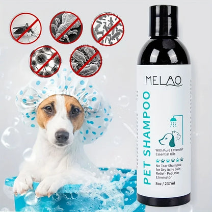 Melao Natural Pet Accessories Shampoo Puppy & Kitten Dog Shampoo Dry Skin & Itch Relief Pet Shampoo for Dogs