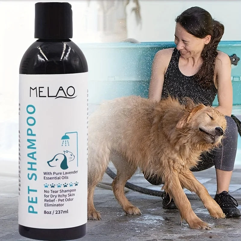 Melao Natural Pet Accessories Shampoo Puppy & Kitten Dog Shampoo Dry Skin & Itch Relief Pet Shampoo for Dogs