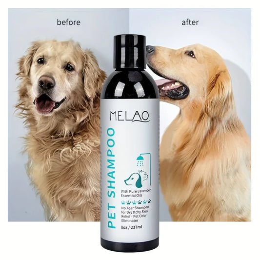 Melao Natural Pet Accessories Shampoo Puppy & Kitten Dog Shampoo Dry Skin & Itch Relief Pet Shampoo for Dogs